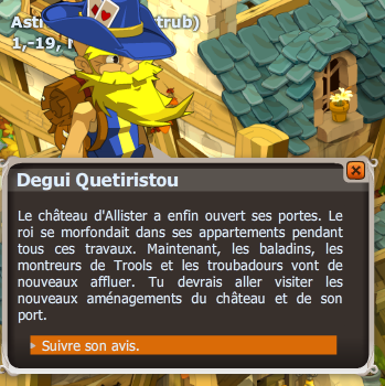 quete Visite guidée au château d'Allister dofus