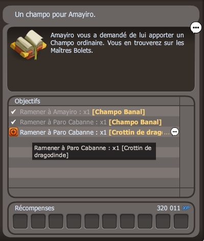 Amayiro à l'ombre du Champo dofus