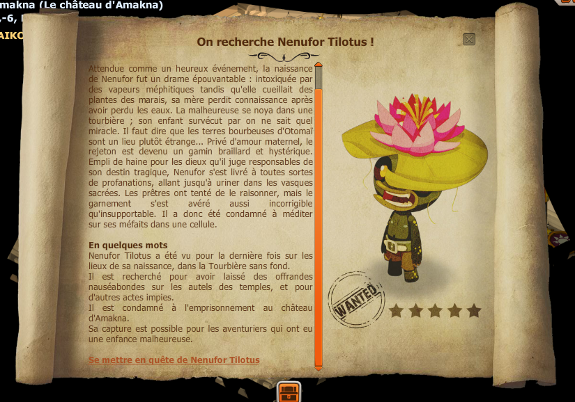 On recherche Nenufor Tilotus dofus