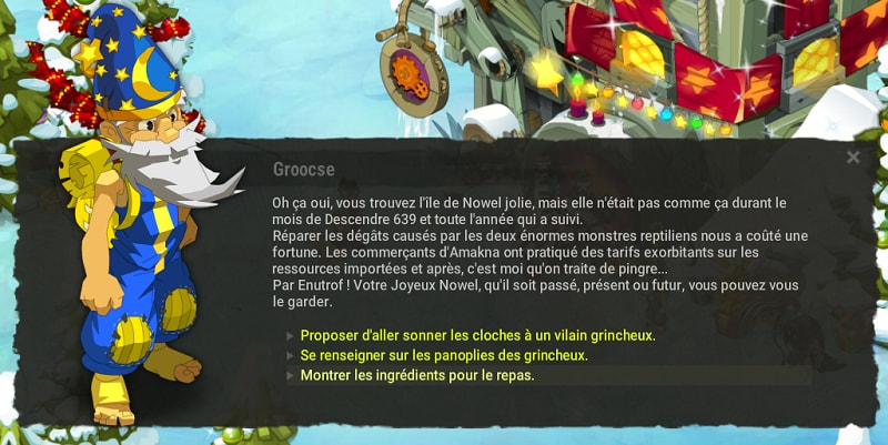 quête Petit Repas de Nowel dofus