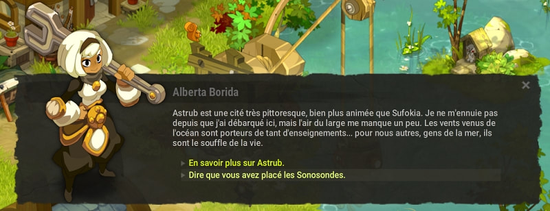 quête L'étrange créature de l'étang bleu dofus