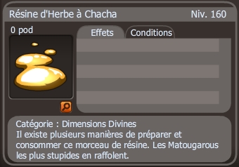 résiné d'herbe à chacha