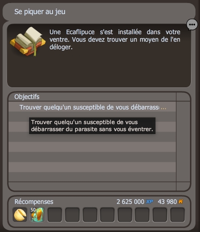 quête Se piquer au jeu dofus