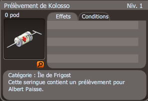 prélèvement de kolosso