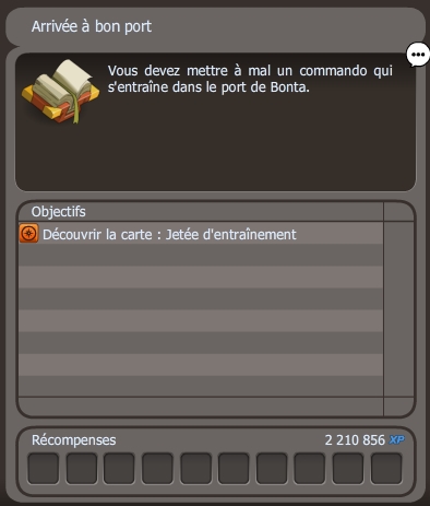 quete Arrivée à bon port dofus