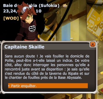 quête L'affaire Pollie Perkine dofus