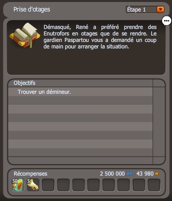 quête Prise d'otages dofus