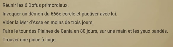 quête Ambition ambigüe dofus