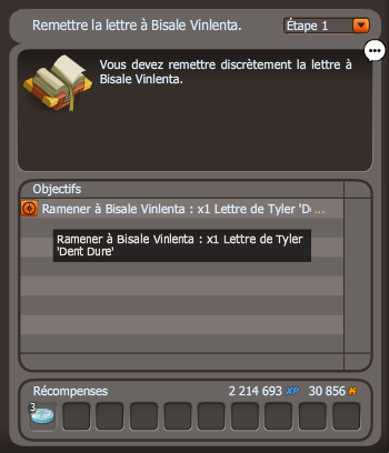 quete Troisieme postage dofus