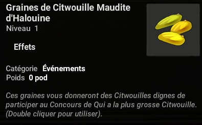 quête Une Citwouille pour Halouine dofus