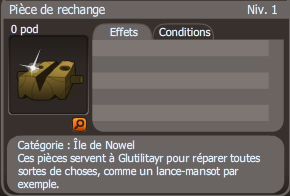 pièce de rechange dofus