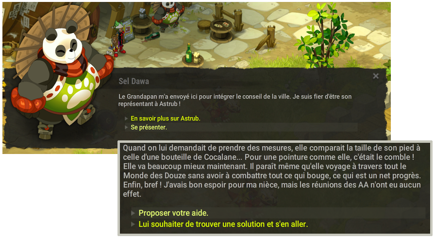 quête Trempette dans un verre d'eau dofus