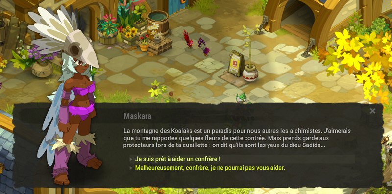 quête Des fleurs épineuses dofus