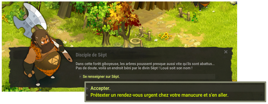 quête Bûcherons en détresse dofus