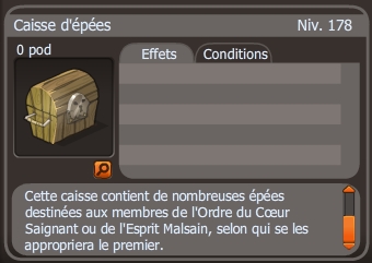 caisse d'épées