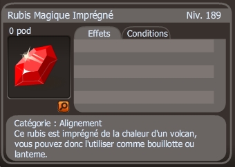 rubis magique imprégné