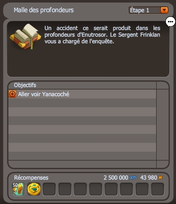 quête Malle des profondeurs dofus