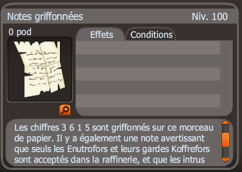 notes griffonnées