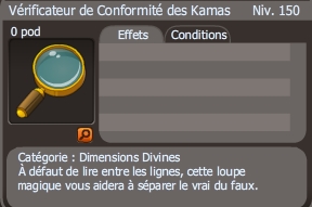 vérificateur de conformité des kamas