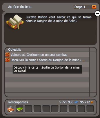 quête Au fion du trou dofus