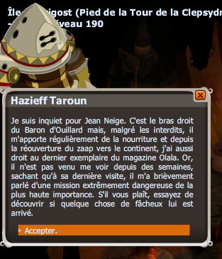 Quête Au-delà du mur dofus