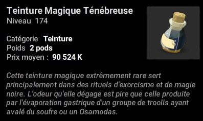 teinture magique ténébreuse