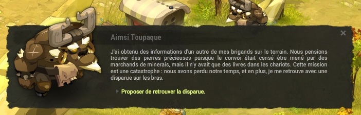 quête Le quiproquo dofus