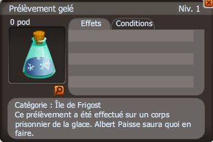 prélèvement gelé dofus