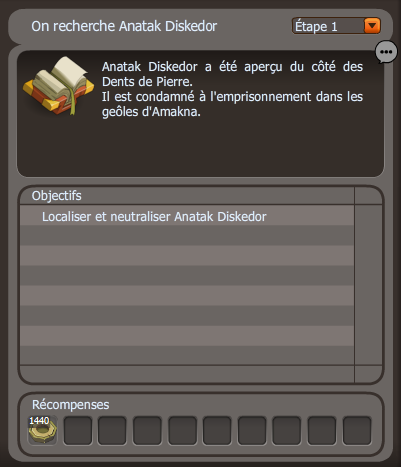 quete On recherche Anatak Diskedor dofus