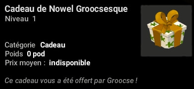 quête Groocse vous souhaite un Joyeux Nowel dofus