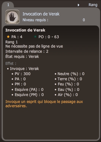 invocation de verak