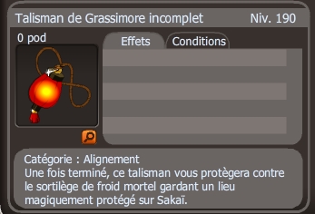 talisman de grassimore incomplet