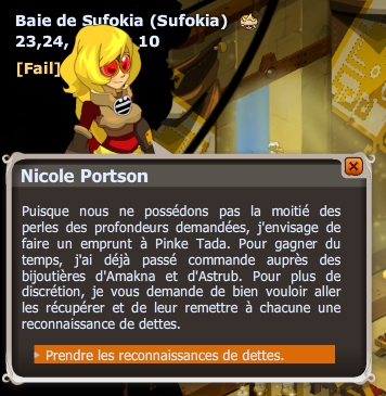 quête Rançon nage dofus