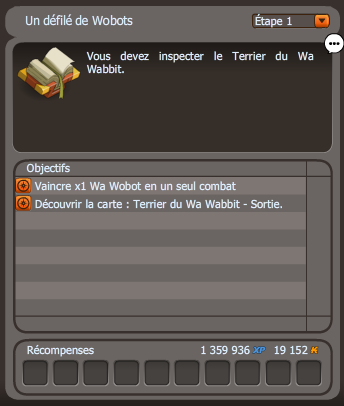 quête Un défilé de Wobots dofus