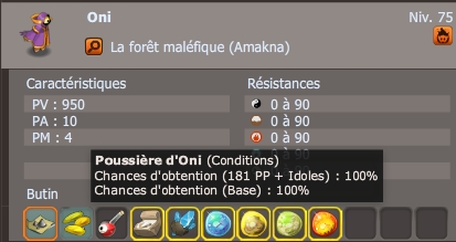 poussière d'oni dofus