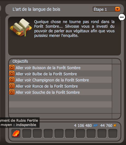 L'art de la langue de bois quete dofus