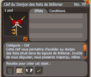 clef Donjon des Rats de Brakmar