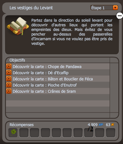 quete Les vestiges du Levant dofus