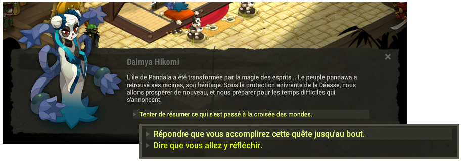 À la croisée des mondes – Dofus Domakuro, Quètes, Quêtes de Pandala