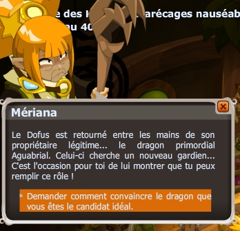 Plongeon et dragon dofus