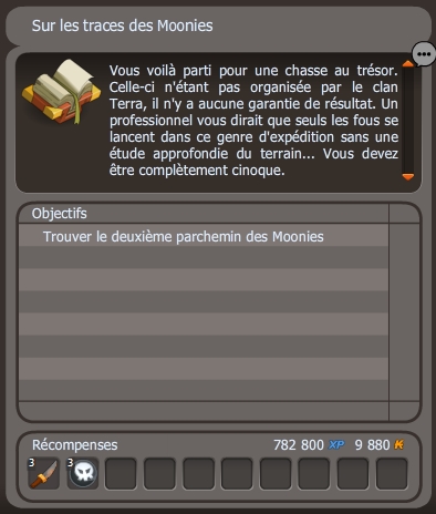 quete Sur les traces des Moonies dofus