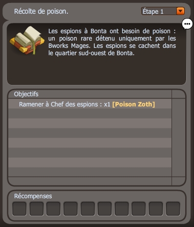 quete Mon nom est poison dofus