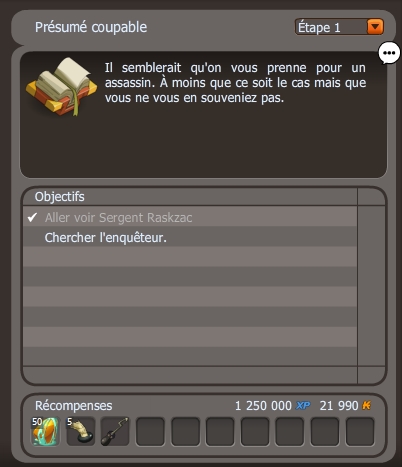 Présumé coupable dofus