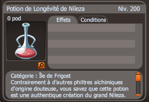 potion de longévité de nileza