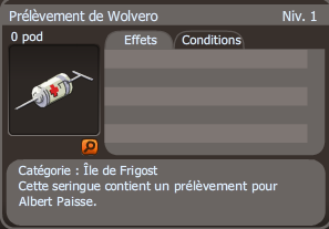 prélèvement de wolvero