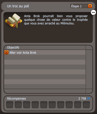 quete Un troc au poil dofus