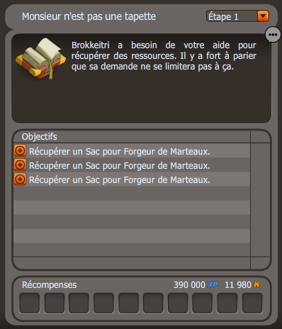 quete Monsieur n'est pas une tapette dofus