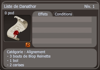 Liste de Danathor dofus