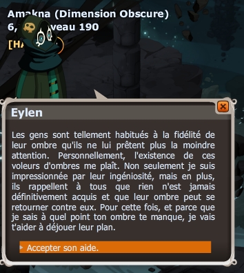 quête Sortir de l'ombre dofus