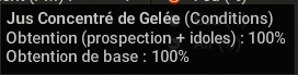 jus concentré de gelée